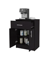 Fm Furniture Cope kitchen Pantry in melamine with 2 doors and 1 drawer, Wengue