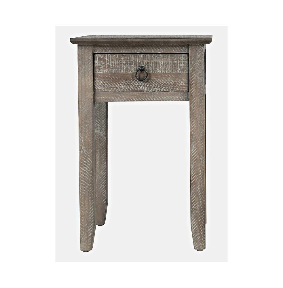 Devon Farmhouse Distressed Solid Wood End Table