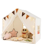 Large Toddler Playhouse Tent with Door Curtains Windows