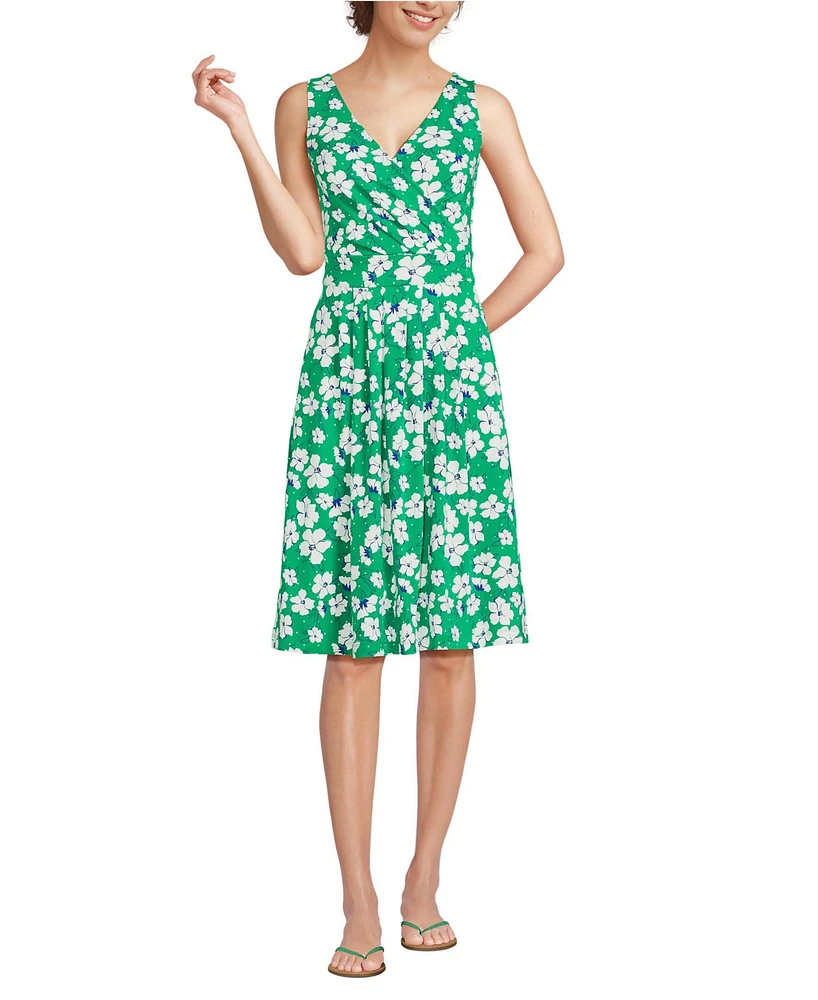 Lands' End Women's Front Fit and Flare Dress