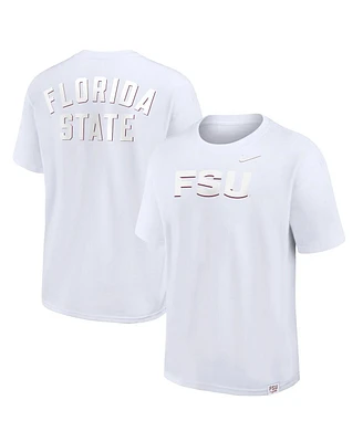 Nike Men's White Florida State Seminoles 2-Hit Statement Max90 T-Shirt