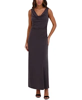 kensie Women's Draped Cowlneck Sleeveless Maxi Dress