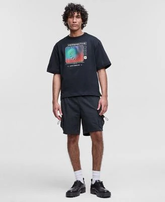 Mode Of One Mens Perspective Relaxed Fit Graphic T Shirt Relaxed Fit Crinkled 7 Cargo Shorts Exclusively At Macys