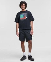 Mode Of One Mens Perspective Relaxed Fit Graphic T Shirt Relaxed Fit Crinkled 7 Cargo Shorts Exclusively At Macys