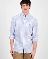 Tommy Hilfiger Men's Slim-Fit Gingham Linen Shirt