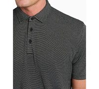 Kenneth Cole Men's Slim-Fit Two-Toned Textured-Knit Polo Shirt