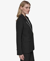 Karl Lagerfeld Paris Women's Single-Button Blazer