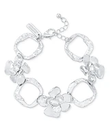 I.n.c. International Concepts Silver-Tone Flower Statement Flex Bracelet, Exclusively at Macy's