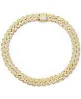 Ben Oni Cubic Zirconia Cuban Link Ankle Bracelet