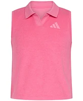 adidas Big Girls Sleeveless Terry Polo Tank Top