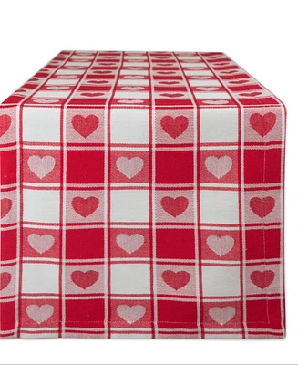 Design Imports Valentine's Day Table Runner, 14" x 108"