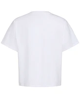 adidas Big Girls Cotton Logo Graphic Short-Sleeve Drop-Shoulder T-Shirt