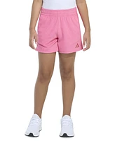 adidas Big Girls Terry All Day 3-Stripe Pull-On Shorts