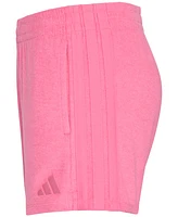 adidas Big Girls Terry All Day 3-Stripe Pull-On Shorts