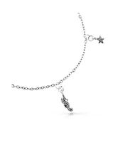 Bling Jewelry Nautical Charm Anklet Ankle Bracelet with Starfish Crab Seahorse and Seashell