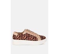 Flippin Studded Leopard Print Chunky Sneakers