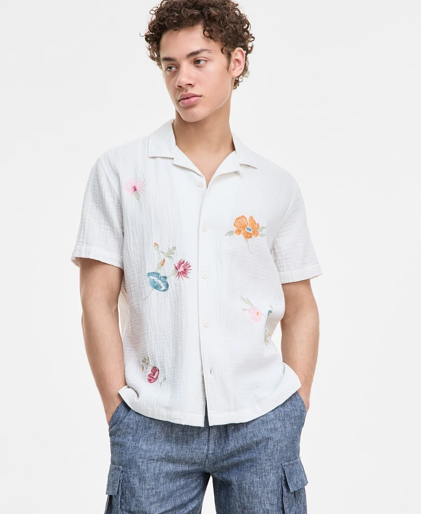 Sun + Stone Men's Augustus Floral Shirt, Exclusively at Macy's