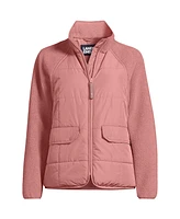 Lands' End Women's Mixed Media High Pile Fleece Jacket