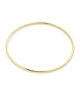 Bling Jewelry Simple Thin Stacking Bangle Bracelet, Smooth Yellow Gold Plated, 2MM Round