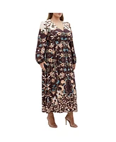 Plus Florence Placement Maxi Dress