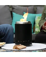 Tabletop Smokeless Fire Pit with Foldable Legs, Storage Bag, and Poker