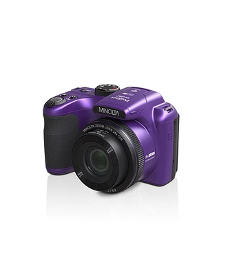 Minolta Minolta ProShot MN26Z 20 Mp Digital Camera w/26x Optical Zoom and Fhd Video (Purple)