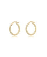 The Lovery Mini Mesh Gold Hoop Earrings 14K Yellow Gold