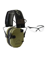 Walker's Razor Slim Electronic Shooting Range Earmuff (Od Patriot) and Glasses