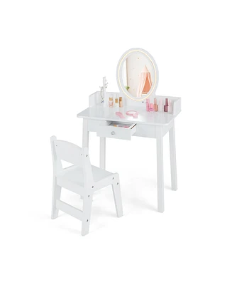 Kids Vanity Set with Lighted Mirror Fun and Stylish Dressing Table for Toddlers