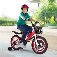 Kids Bike Adjustable with Storage Basket Double Brake for 3-4 Years Old