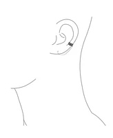 Bling Jewelry Floral Flower Leaf Rose Wrap Cartilage Ear Cuff Chain Pierced Ear Stud Earring Oxidized .925 Sterling Silver