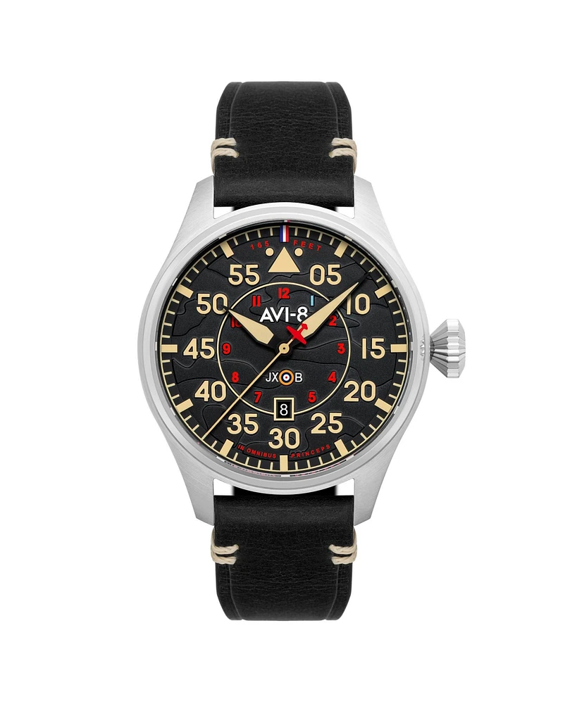 Avi-8 Men's Hawker Hurricane Clowes Automatic Leather Strap Watch