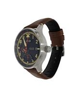 Avi-8 Men's Hawker Hurricane Mckellar Dual-Time Leather Strap Watch