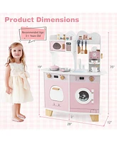 Kids Kitchen Playset with Coffee Maker Fun Pretend Play Toy for Young Chefs