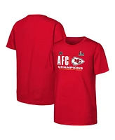 Fanatics Big Boys and Girls Red Kansas City Chiefs 2024 Afc Champions Hail Mary T-Shirt