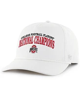 '47 Brand Men's White Ohio State Buckeyes College Football Playoff 2024 National Champions Rope Hitch Adjustable Hat