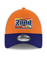 New Era Men's Orange/Royal Ricky Rudd 2025 Nascar Hall of Fame 9FORTY Adjustable Trucker Hat