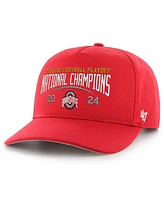 '47 Brand Men's Scarlet Ohio State Buckeyes College Football Playoff 2024 National Champions Hitch Adjustable Hat