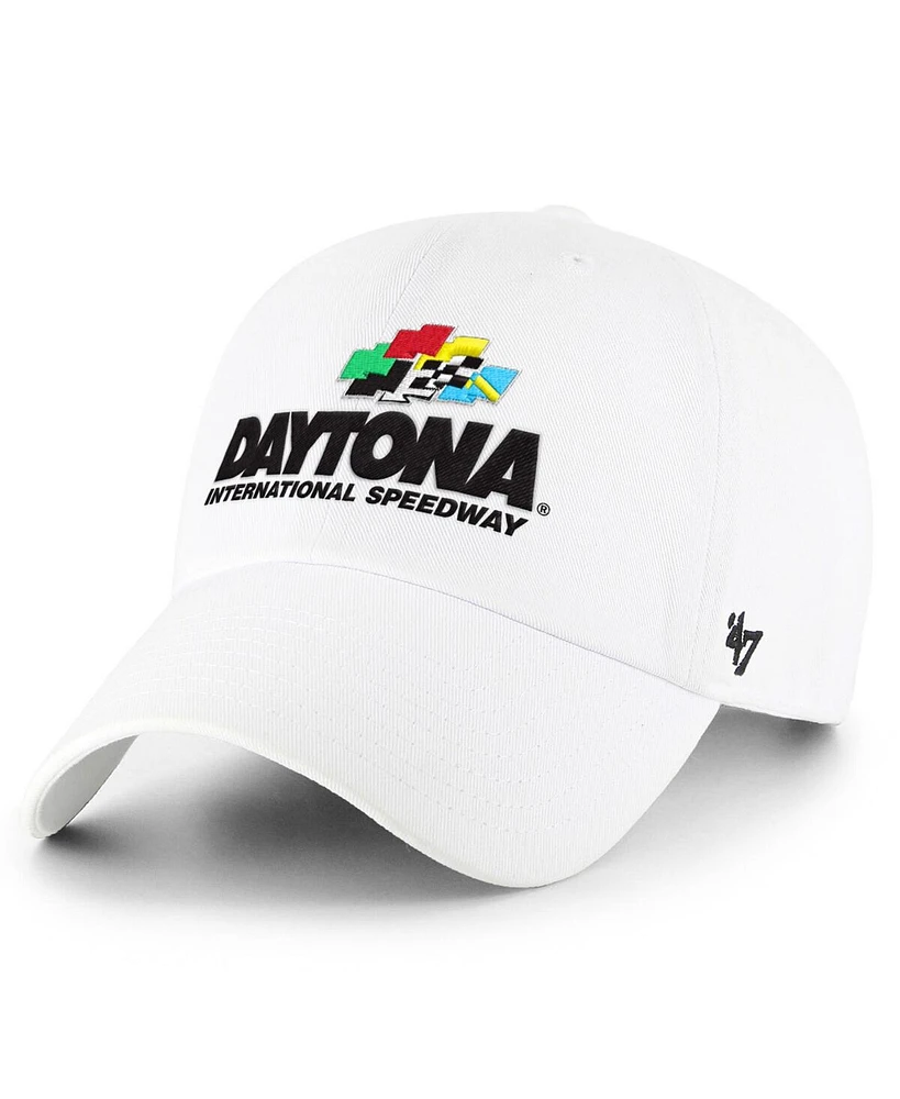 '47 Brand Men's White Daytona International Speedway Daytona 500 Clean Up Adjustable Hat