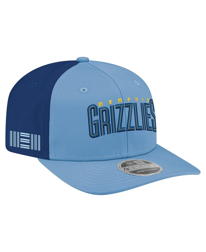 New Era Men's Light Blue Memphis Grizzlies Statement Edition Jersey Hook 9SEVENTY Stretch-Snap Hat