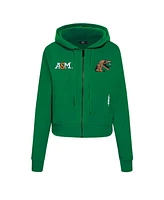 Pro Standard Women's Green Florida A&M Rattlers Game Day Sequin Full-Zip Hooded Jacket