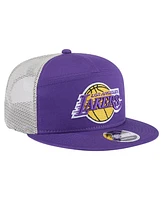 New Era Men's Los Angeles Lakers Purple Victory Grove Split Panel 9FIFTY Snapback Hat