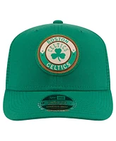 New Era Men's Kelly Green Boston Celtics Victory Grove Circle Patch 9SEVENTY Adjustable Hat