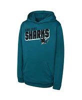 Outerstuff Big Boys and Girls Teal San Jose Sharks Cyber Punk Performance Hoodie