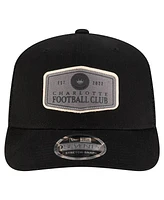 New Era Men's Black Charlotte Fc Labeled 9SEVENTY Trucker Stretch-Snap Adjustable Hat