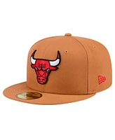 New Era Men's Tan Chicago Bulls Color Pack 59FIFTY Fitted Hat