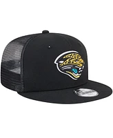 New Era Big Boys and Girls Black Jacksonville Jaguars Main Trucker Snapback Hat