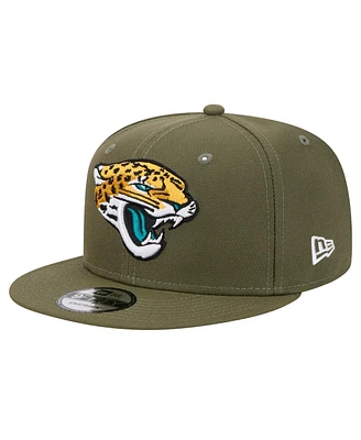 New Era Men's Olive Jacksonville Jaguars Main 9FIFTY Snapback Hat