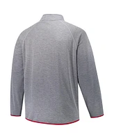 Fanatics Men's Charcoal Alabama Crimson Tide Raglan Big Tall Quarter-Zip Top