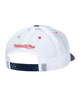 Mitchell & Ness Men's Navy Atlanta Braves Sideline Trucker Adjustable Hat